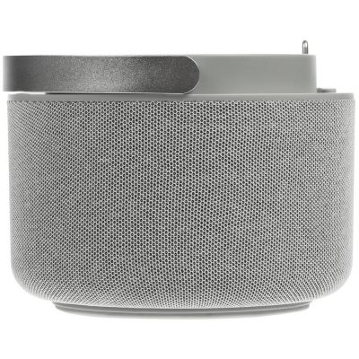 Колонка с часами и беспроводной зарядкой Veske ver.2, серая-4