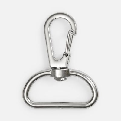 Застежка-карабин Snap Hook, L, серебристая (хром)-0