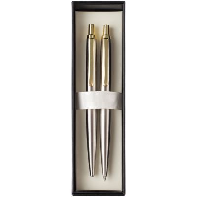 Набор из механического карандаша и ручки Poetica, золотистый-1