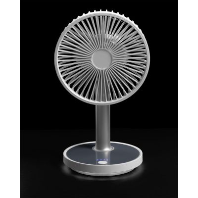 Настольный беспроводной вентилятор с подсветкой inBreeze, белый c серым-7