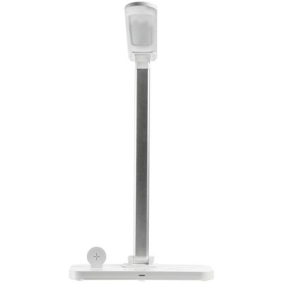Настольная лампа с беспроводной зарядкой Power Light, белая-3