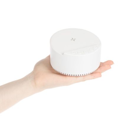 Bluetooth-колонка с беспроводной зарядкой relaxTime, белая-7