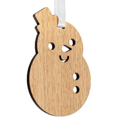 Деревянная подвеска Christmate, снеговик-0