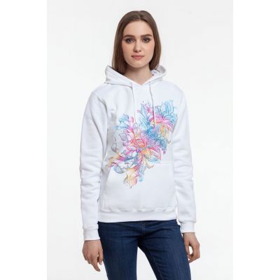 Толстовка с капюшоном Vibrance, белая-2