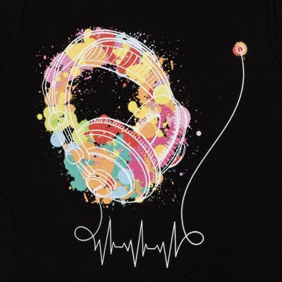 Футболка женская Feel The Beat, черная-2