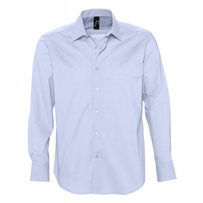 Рубашка мужская с длинным рукавом Brighton, голубая-0