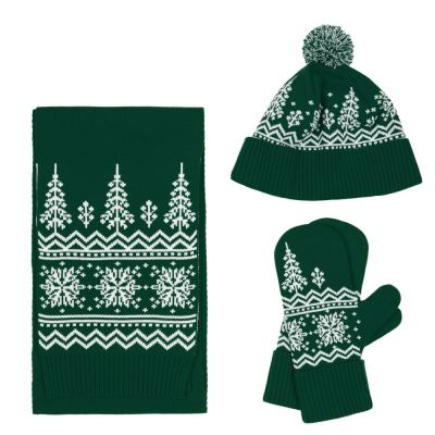 Шарф Elnik, зеленый с молочно-белым-2