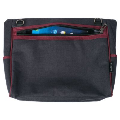 Сумка для ноутбука 2 в 1 twoFold, серая с бордовым-8