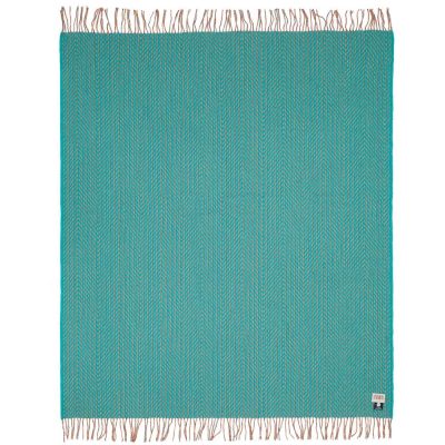 Плед Brera Verde Smeraldo, бирюзовый-4