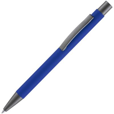 Ручка шариковая Atento Soft Touch, ярко-синяя-0
