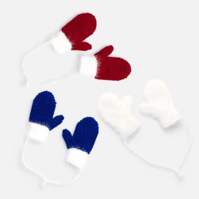 Подвеска на елку «Вьюжка», варежки, белая-4