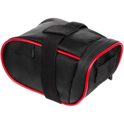 Велосумка BikeLine под седло, черная с красным-1