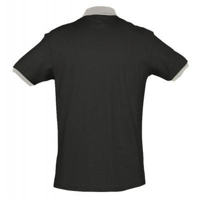 Рубашка поло Prince 190, черная с серым-1