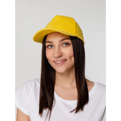 Бейсболка Standard, желтая (лимонная)-5