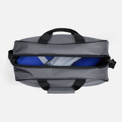 Спортивная сумка Atlantes, светло-серая с черным-6