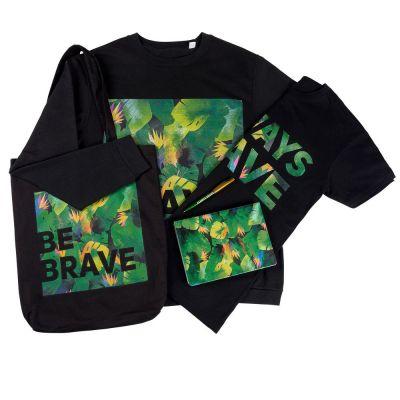 Холщовая сумка «Будь храбрым!», черная-2