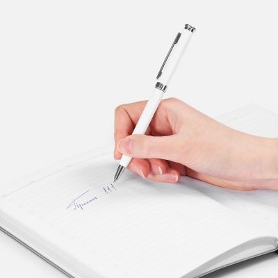 Ручка шариковая Finn Chrome, белая-3