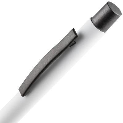 Ручка шариковая Atento Soft Touch, белая-3