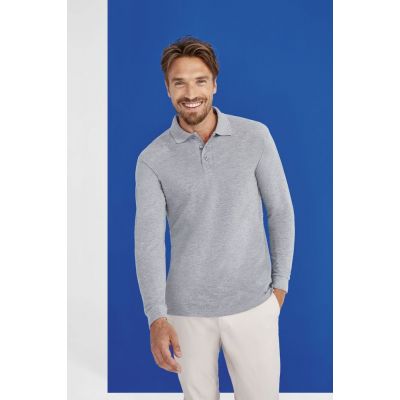 Рубашка поло мужская с длинным рукавом Star 170, белая-3