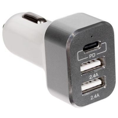 Автомобильное зарядное устройство Branchy с разъемом Type-C, белое-0