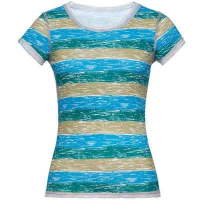 Футболка женская Rayet Lady двусторонняя, голубая с зеленым-2