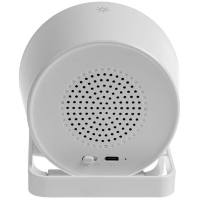 Лампа с колонкой и беспроводной зарядкой moonLight, белая-4