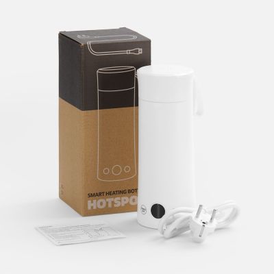 Смарт-бутылка с подогревом жидкости Hotspot, белая-6