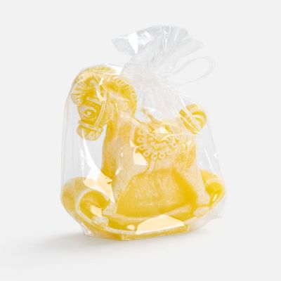 Свеча фигурная «Лошадка-качалка», желтая-1