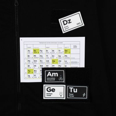 Толстовка с патчами «Химия состояний», черная-4