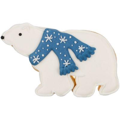 Печенье «Остаемся зимовать», белое с синим-0