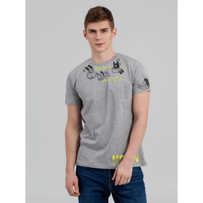 Футболка с термонаклейками Meow, серый меланж-3