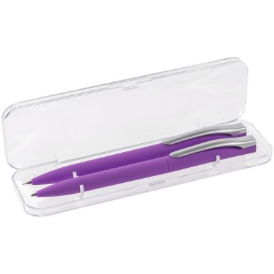 Набор Pin Soft Touch: ручка и карандаш, фиолетовый-1