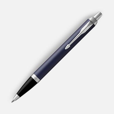 Ручка шариковая Parker IM Core Matte Blue CT, темно-синяя с черным-0