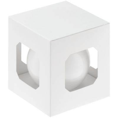 Оформительский шар Finery, 8 см, глянцевый белый-1