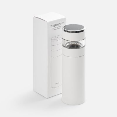 Смарт-бутылка с инфьюзером Thermory, белая-5