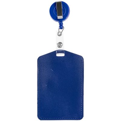 Чехол для пропуска с ретрактором Pennant, синий, уценка-0