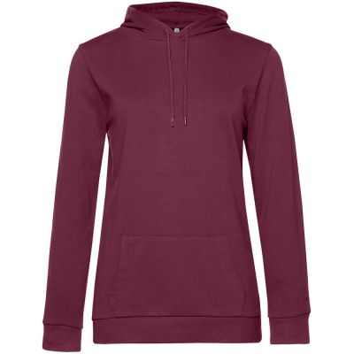 Толстовка с капюшоном женская Hoodie, бордовая-0