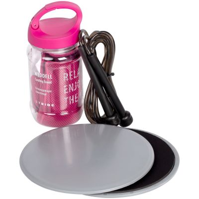 Набор для фитнеса PinkyGrey, со скакалкой-0