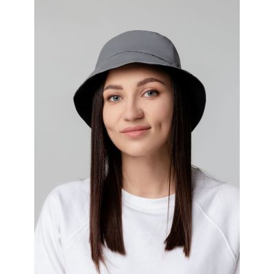 Панама Manifest из светоотражающей ткани, серая-7