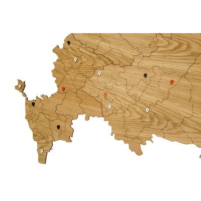 Деревянная карта России, дуб-6