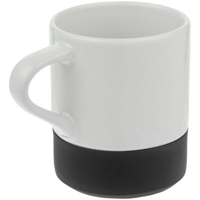 Кружка с силиконовой подставкой Protege, черная-1
