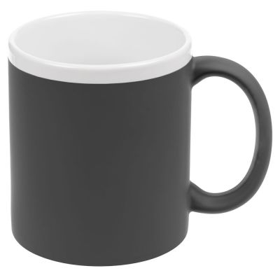 Кружка StopSpot с покрытием софт-тач, серая-0