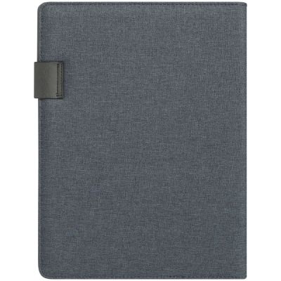 Папка с блокнотом Delegate, темно-серая-1