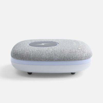 Bluetooth-колонка с беспроводной зарядкой и подсветкой Terrafonic, серая-2