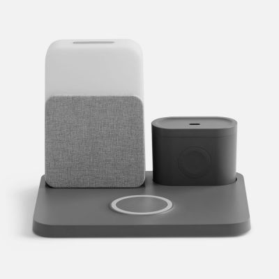 Зарядная станция с часами и подсветкой Large Charge ver.2, серая-1