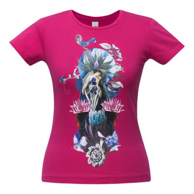 Футболка женская Beauty Sleep, ярко-розовая (фуксия)-0