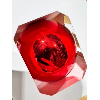 Оформительский шар Finery, 10 см, глянцевый красный-2