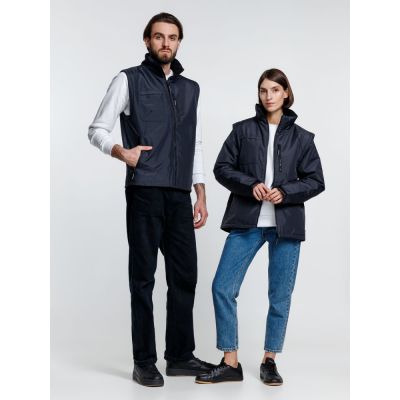 Куртка-трансформер унисекс Astana, темно-синяя-14