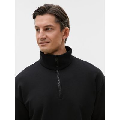 Толстовка унисекс оверсайз Ziplink Terry, черная-8