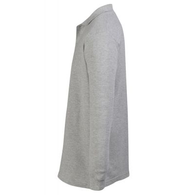 Рубашка поло мужская с длинным рукавом Star 170, серый меланж-2